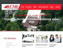 Tablet Screenshot of acmetentrentals.com